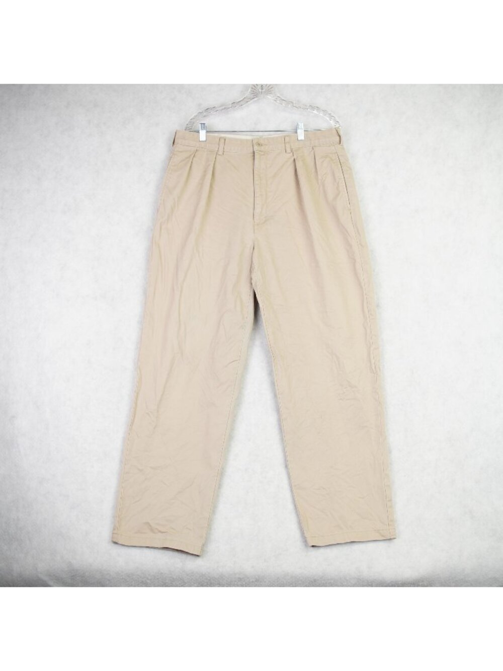 VTG Polo Ralph Lauren Mens Beige Cotton Andrew Chino Pants Classic Fit W34 x L30